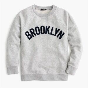 Women’s J. crew grey "BROOKLYN" Pullover Sweatshirt, size small
